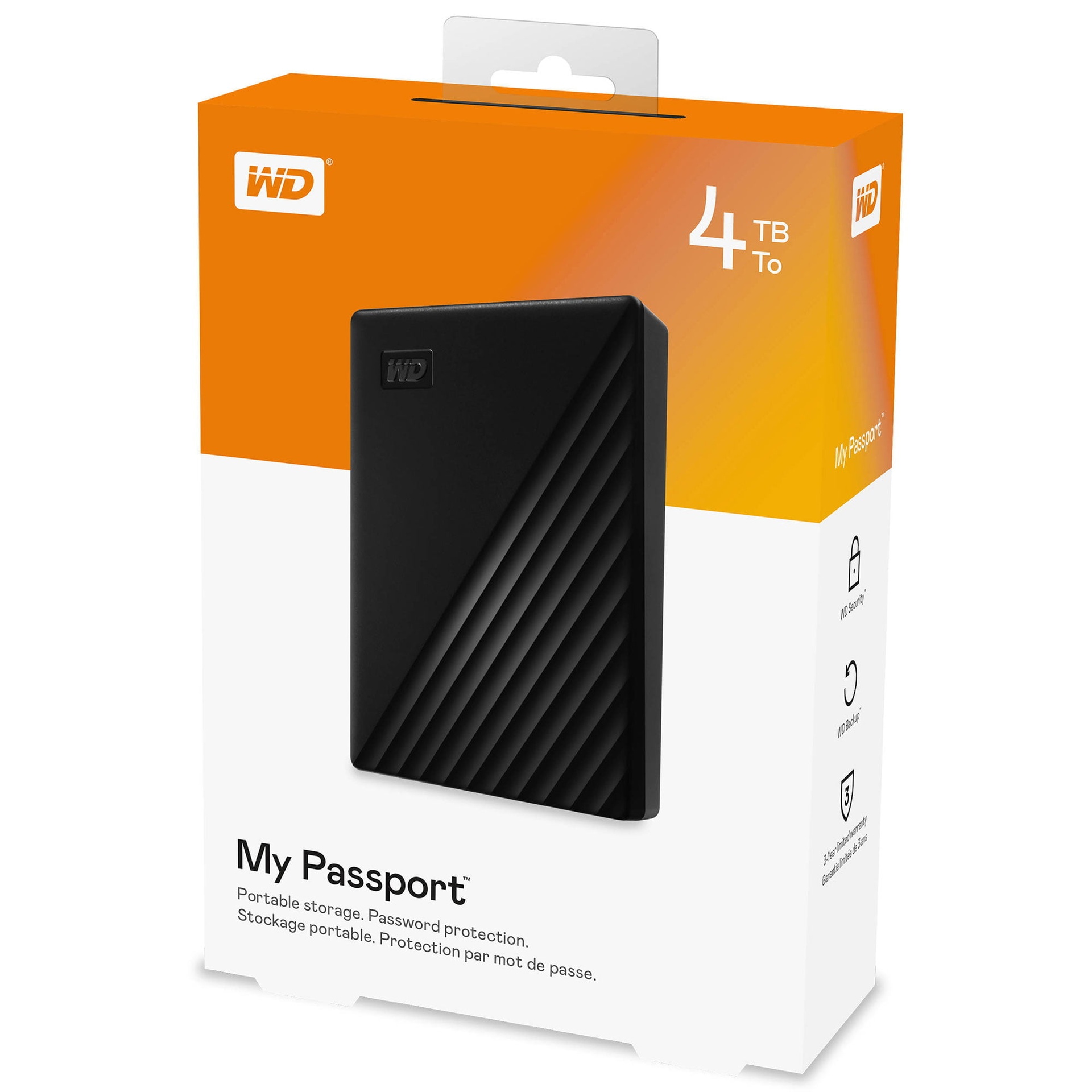 WDBPKJ0040BB Western Digital My Passport  Disque dur portable 4 To