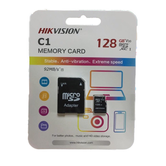 HS-TF-C1-STD-128G HIKVISION Carte mémoire micro 128GB class 10 V30