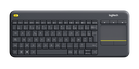 920-007129 LOGITECH K400 Plus Wireless Touch Keyboard - BLACK - FRA